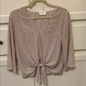 Everly Longsleeve Tie Front Shirt